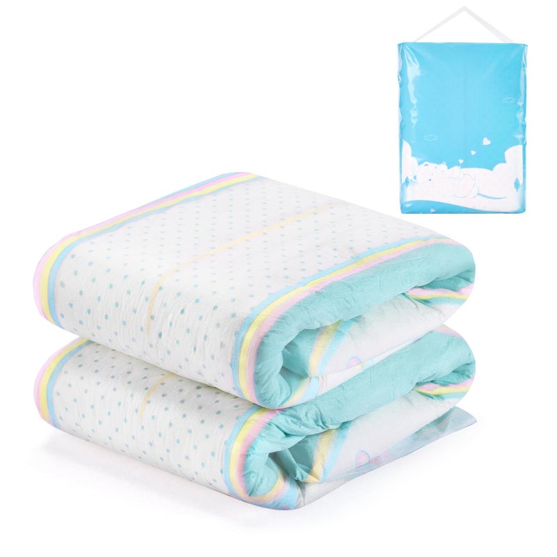 LittleForBig 5500-5800 ml Adjustable Hook-and-Loop Fastener Closure Adult Printed Diaper 2 Pieces - Baby Parade (L)